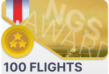 Awarded after completing the 100th accepted flight report